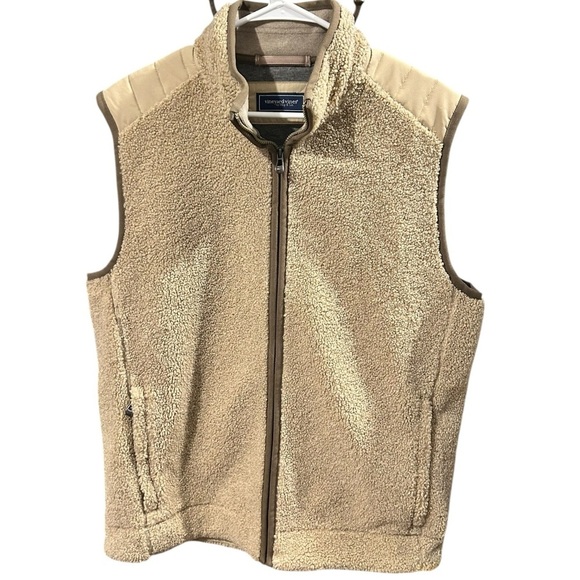 Vineyard Vines Other - VINEYARD VINES Sherpa Vest Sweatshirt Lined Zip Up Front Pockets Size Medium